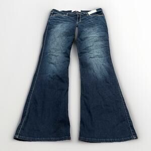 Hollister Womens Blue Denim Low Rise Boot Pockets Jeans Size 14 NWT New $50